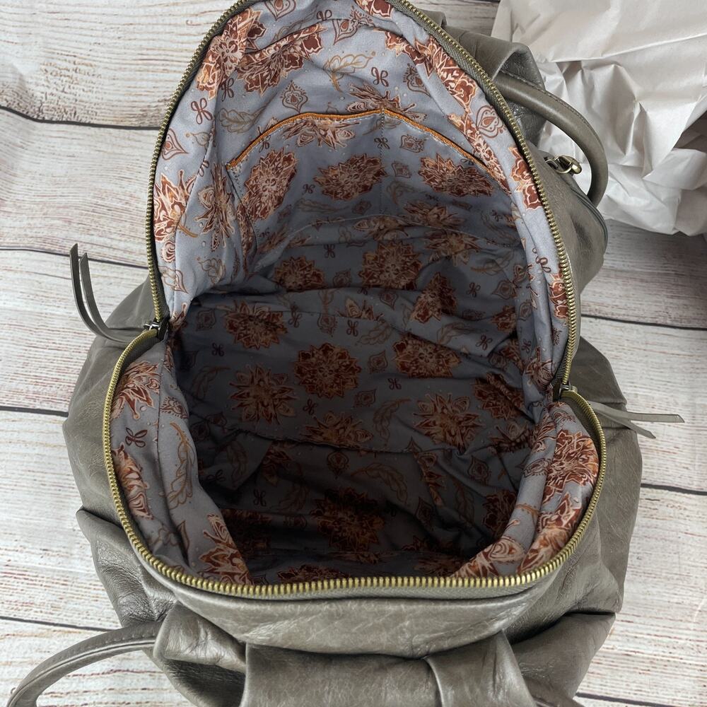 Hobo Divine Leather Slouchy Hobo Bag Dark Gray - Picture 9 of 9